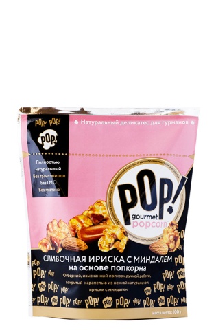 Попкорн Сливочная ириска с Миндалем, 100гр.